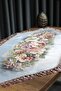 Golden Rose Love Luxury Tasseled Runner Gray