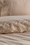 French Lace Wave Dowry Duvet Cover Set Cappucino - 3