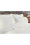 French Lace Hanzade Dowry Duvet Cover Set Cream - 3