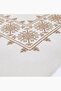 مفرش طاولة سلطان مطبوع بغرز متقاطعة ذهبي 120x160 سم - 2