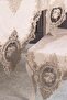 French Laced Chenille Elite Living Room Set 5 Pieces Ecru Gold - 2