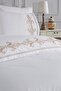 Adelina Embroidered 6 Piece Duvet Cover Set Cream - 5
