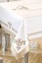Tulip Printed Rectangular Tablecloth Gold - 3