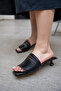 Wilma Black Stripe Detailed Women's Slippers - 3