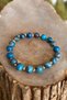 Chrysocolla Stone Bracelet, Dorika Bracelet, Men's Bracelet, Women's Bracelet, Blood Pressure, Heart Cramp, Chakra Stone - 3