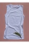 Women's 2-Piece Crew Neck Cotton Lycra Zero Sleeve Athlete-Body (1 Black-1 White) - 2