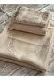Etami̇n Embroidered Single Prayery Mat and Small Large Towel. Embroidered Prayery and Towel Set of 3. - 2