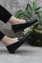 Sdf 42613 Black Lightweight Comfortable Sole Stylish Women's Ballerina Casual Shoes - 5