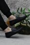 31118 Black Genuine Leather Loafer - Men's Ballet Shoes - 5