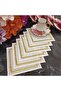 This set of 6 gold Glittery sigzag Patterned coffee napkins, cocktail napkins, and serving napkins. - 8