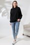 Raised Crew Neck Oversize Sweatshirt 21620 Black