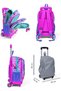 Pink Dog Triple Trolley Lighted Wheeled Bag Set - Girls - 2