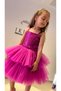 Girl's Fuchsia Dress, Girl's Evening Dress - 2
