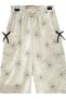 Girl's Patterned Wide-Leg Pants with Elastic Waist - 3