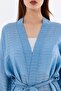 Women's Cotton Flam Blue Kimono - 2