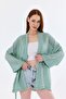 Women's Cotton Flam Mint Green Kimono - 6