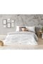 White Microfiber Satin - Single Antibacterial Quilt Pillow Set 14828