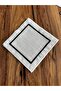 6 Pcs Suitable for Etamine Embroidery Black Embroidered Square Coffee Side Napkin, Cocktail Presentation Napkin - 2