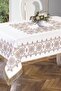 مفرش طاولة سلطان مزين بغرز متقاطعة - ذهبي - 2