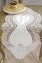 French Laced Velvet Rain Living Room Set 5 Pieces Cream - 8