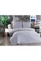French Lace Hanzade Dowry Duvet Cover Set Gray - 2