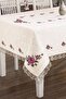 Cross-stitch Printed Guipure Tablecloth Set 18 Pieces Burgundy161384 - 3