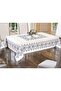 مفرش طاولة سلطان مزين بغرز متقاطعة - فضي - 7