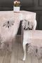 Grape Velvet Living Room Set 5 Pieces - Cappucino