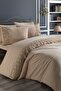 French Lace Hüsna Bridal Duvet Cover Set Cappucino