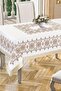 مفرش طاولة سلطان مطبوع بغرز متقاطعة ذهبي 160x300 سم - متعدد الألوان
