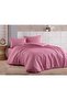 Almond Double Duvet Cover Set with Elastic Fitted Sheet, Plum - 2