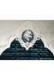 French Laced Minel Quilted Velvet Prayer Rug Green - 2
