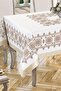 مفرش طاولة سلطان مطبوع بغرز متقاطعة ذهبي 160x300 سم - متعدد الألوان - 3