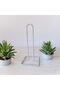 Towel Napkin Holder, White Roll Napkin Holder, Metal Table Countertop Napkin Paper Towel Rack - 3