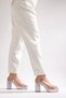 Jenny Women's Platform Heeled Shoes Silver Stone