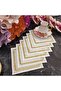 This set of 6 gold Glittery sigzag Patterned coffee napkins, cocktail napkins, and serving napkins. - 7