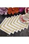 This set of 6 gold Glittery sigzag Patterned coffee napkins, cocktail napkins, and serving napkins. - 3