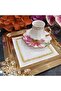 This set of 6 gold Glittery sigzag Patterned coffee napkins, cocktail napkins, and serving napkins. - 2