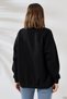 Raised Crew Neck Oversize Sweatshirt 21620 Black - 4