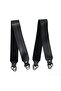 Pair of Black Leather Bag Handles