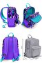 Four-Compartment Middle School Backpack and Pencil Case Set - Purple Volleyball - Girls' - 2