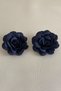 Navy Blue Henna Veil, Bridal Veil Set Groom Shoulder Cover Shawl Hand Rose 8 Piece Set - 4