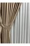 Mink Girdle Striped Satin Background Curtain (New Season) Medium Dense Pleat 1/2.5 - 5
