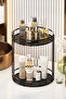 Bathroom Cosmetic Jewelry Organizer Multi-Purpose Organizer 2-Tier Serving Presentation Tray Treat Holder - 4