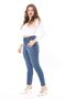 Women's Plus Size High-Waist Waist Slim Fit Stretch Fabric Jeans 65N38090 - 7