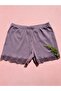 Women's Camisole Cotton Lycra Lace 3-Piece Plum, Gray, Skin Boxer-Shorts - 4