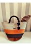 Handmade Shoulder Bag, Handbag, Beach Bag Brown, Orange, Beige