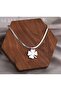 Stainless Steel Clover Italian Chain Necklace Silver