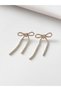 Zircon Stone DeTailed Minimal Trend Bow Earrings