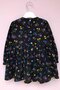 Flannel Black Multi-Colored Floral Patterned Girl's Baby Seasonal Winter Dress - 2